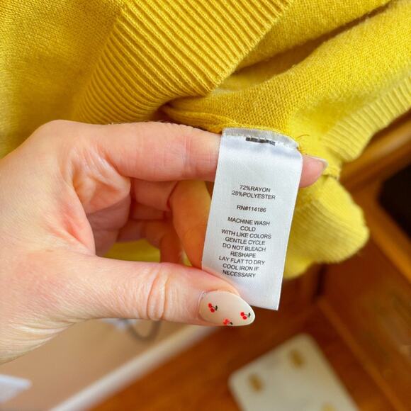 Retrology Crewneck Sweater – Mustard Yellow, Size Large - Picture 5 of 7